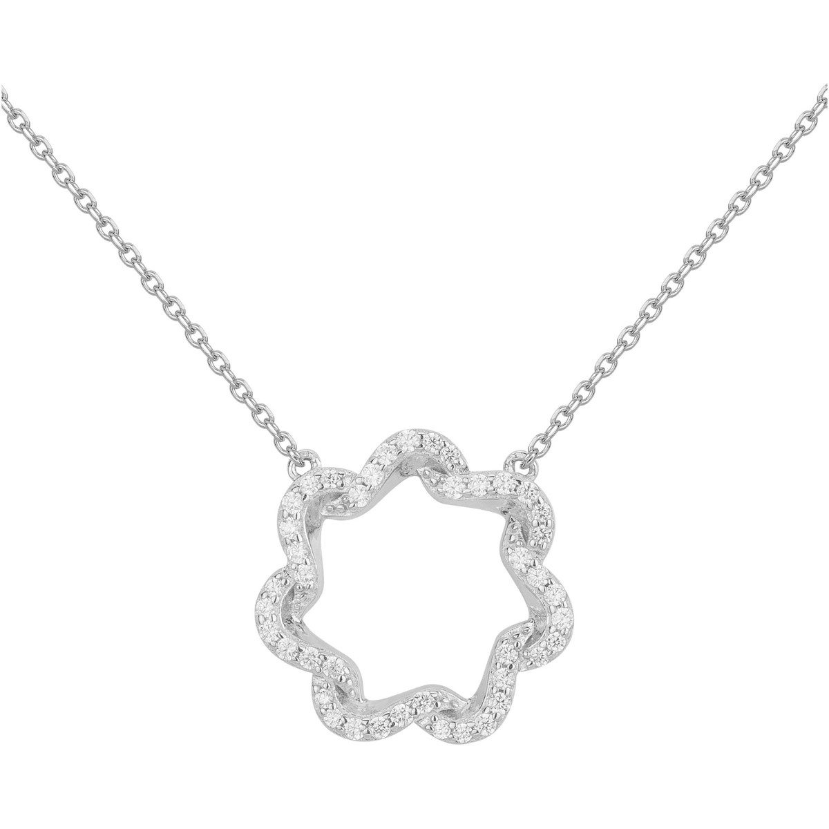 Collier en Argent avec oxyde de zirconium blanc