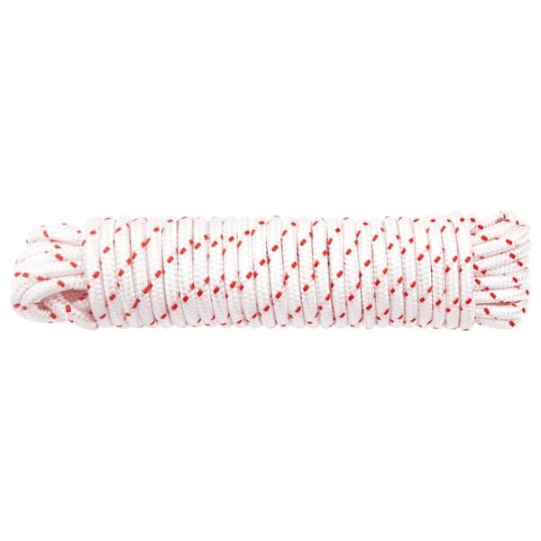 vidaXL Startsnoren hvit og rød Ø6 mm 10 m nylon