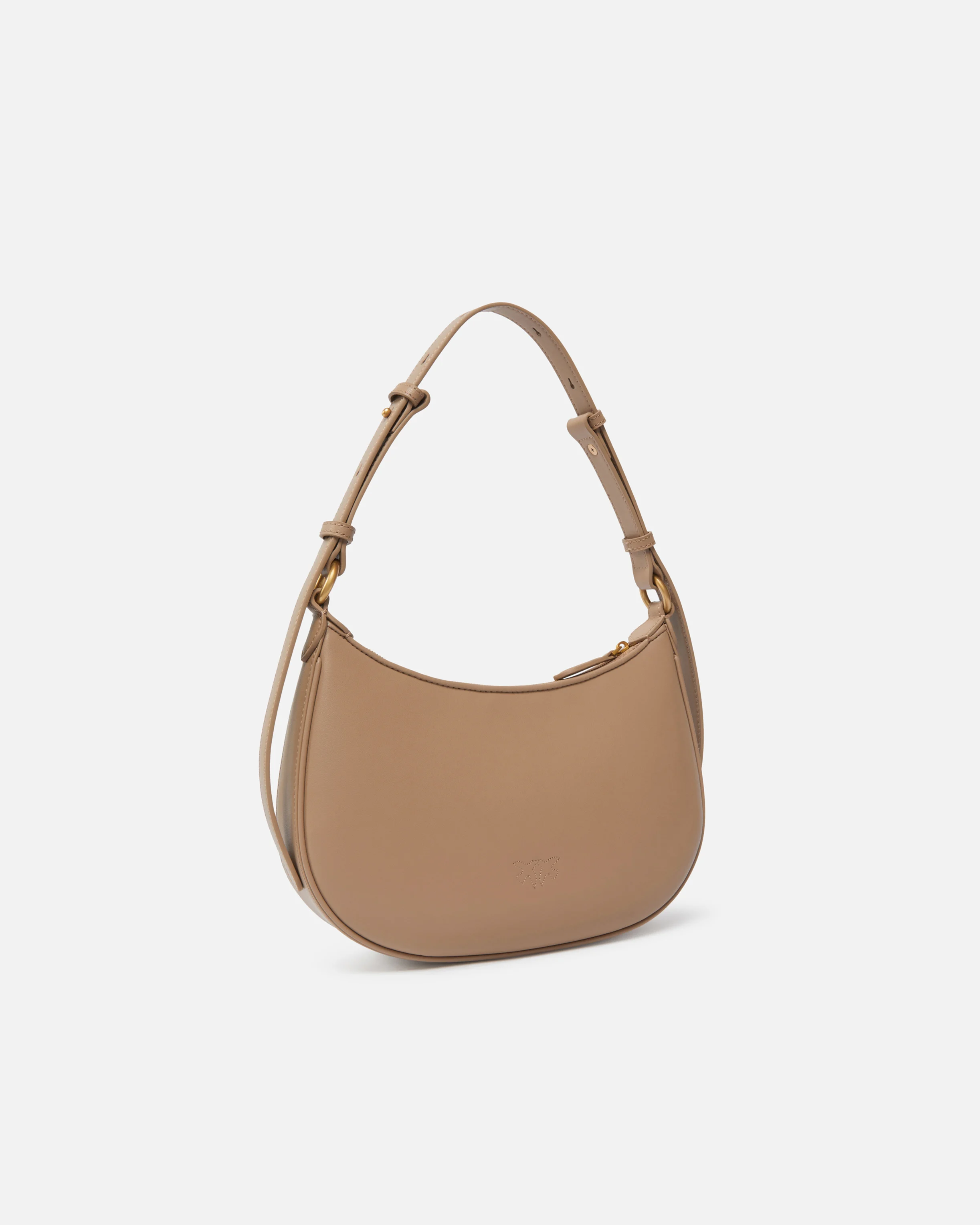 Mini love bag half moon simply | Marron