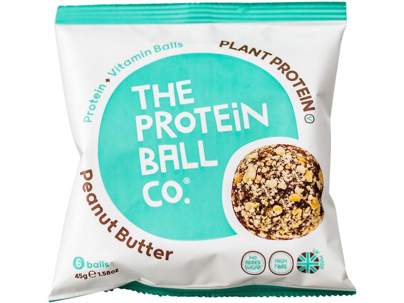 The Protein Ball Co. Protein Balls Peanut Butter 45 g Proteinreicher Snack auf Basis von Datteln