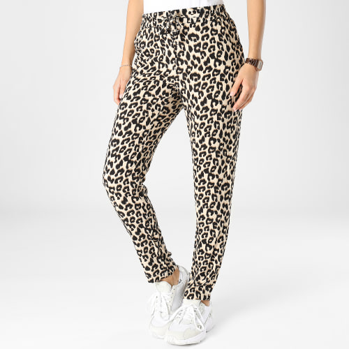 Pantalon Femme Easy Beige Léopard