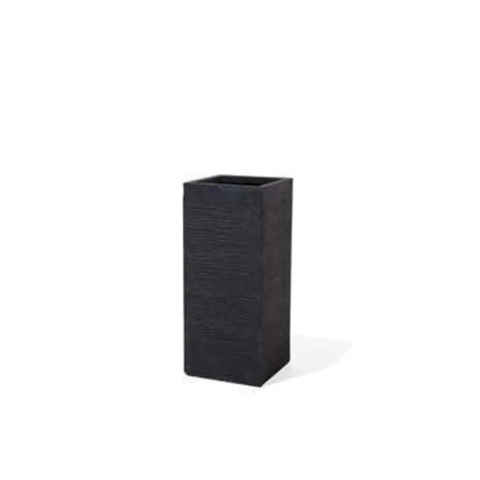 DION - Plantenbak - Zwart - 26 cm - Klei-vezelmengsel