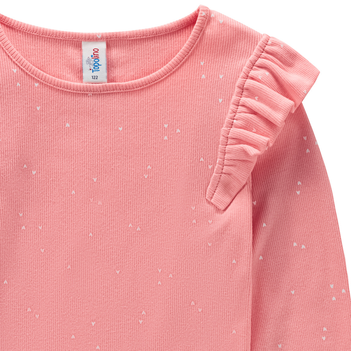 Topolino Mädchen Langarmshirt mit Volants rosa