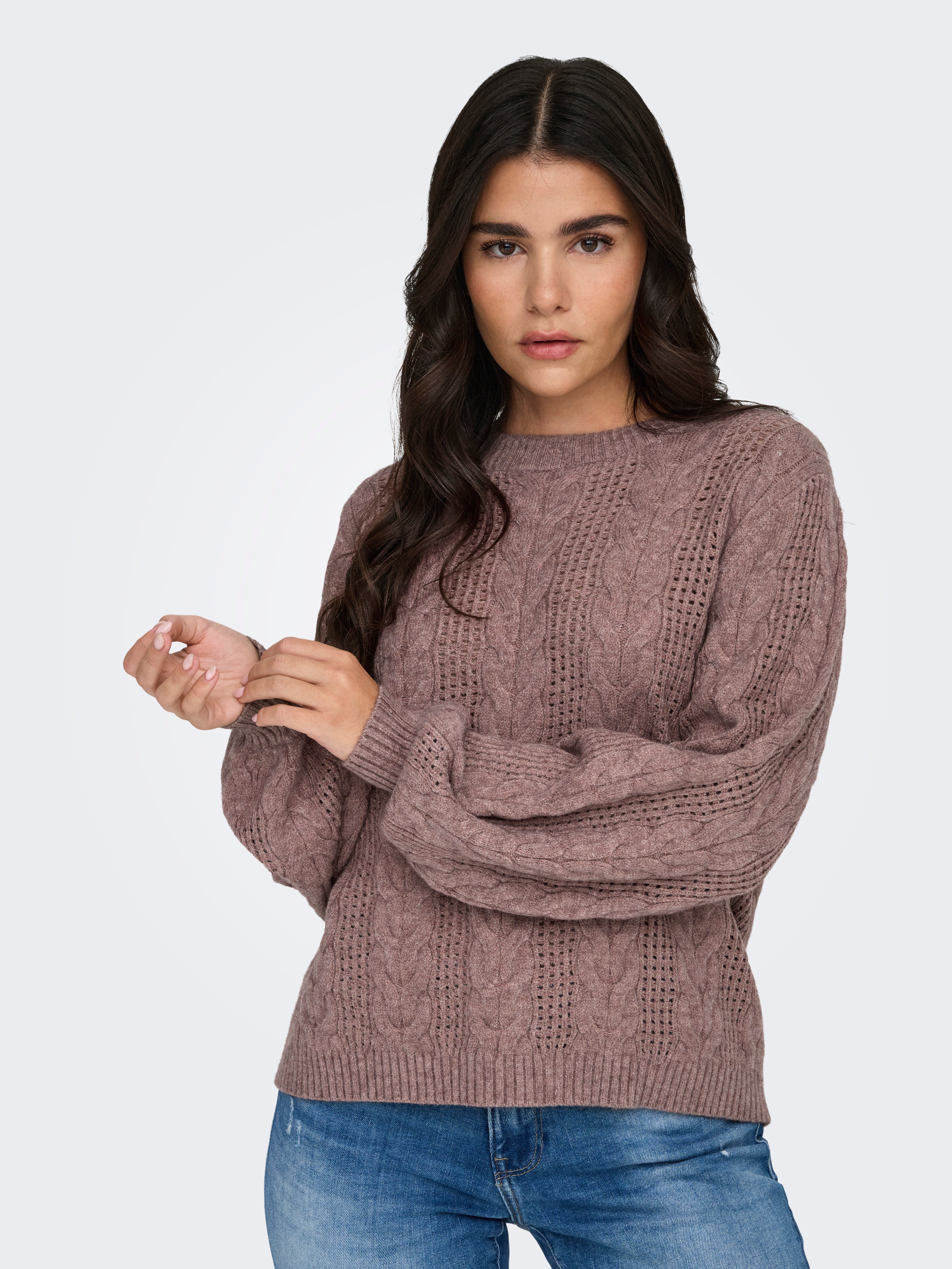 ONLRUBINA Strickpullover Rose Brown