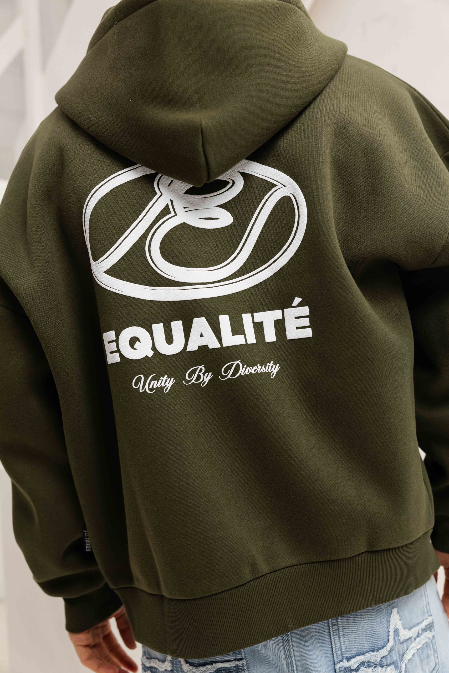 Equalité Arid Oversized Full Zip Hoodie Heren Donkergroen