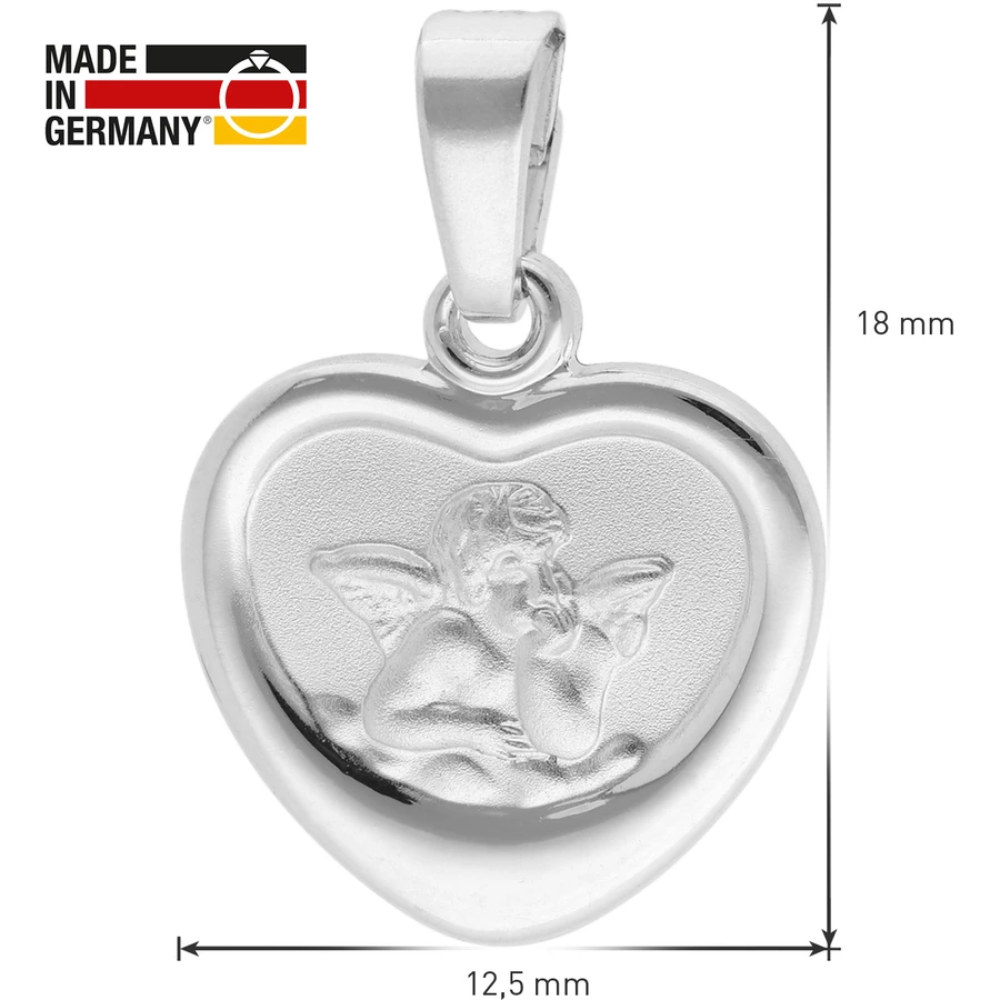 trendor Kinder-Halskette mit Schutzengel-Anhänger 925 Silber silver
