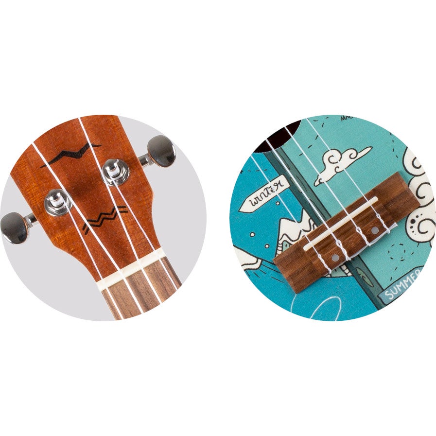 Flight Art Series AUC-33 Two Seasons concert ukelele met gigbag
