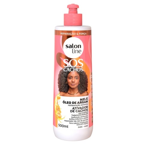 Salon Line SOS Mel e Óleo de Argão Ativador Cachos Intensos Frasco 500ml