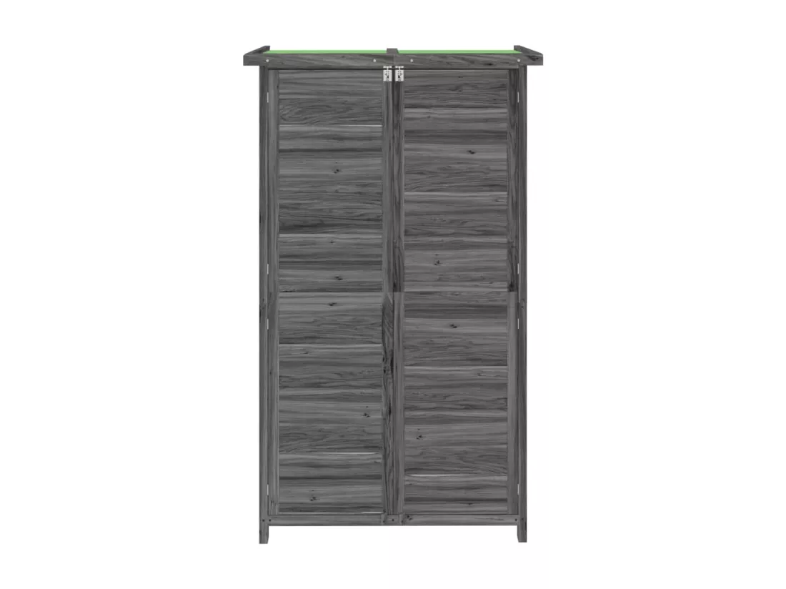 Abri à outils de jardin gris 83x57x140 cm bois massif pin
