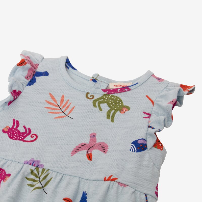 Combi courte bébé fille exotique bleu Catimini Bleu