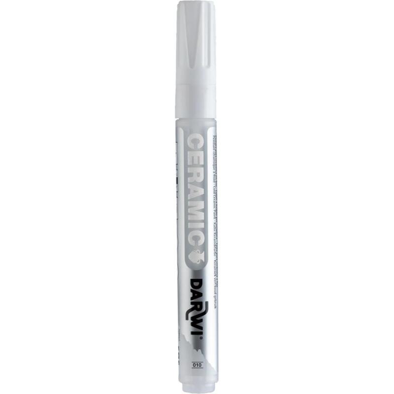 DARWI Marqueur Peinture sur Céramique à Froid Pointe Conique Fine 2mm - Blanc