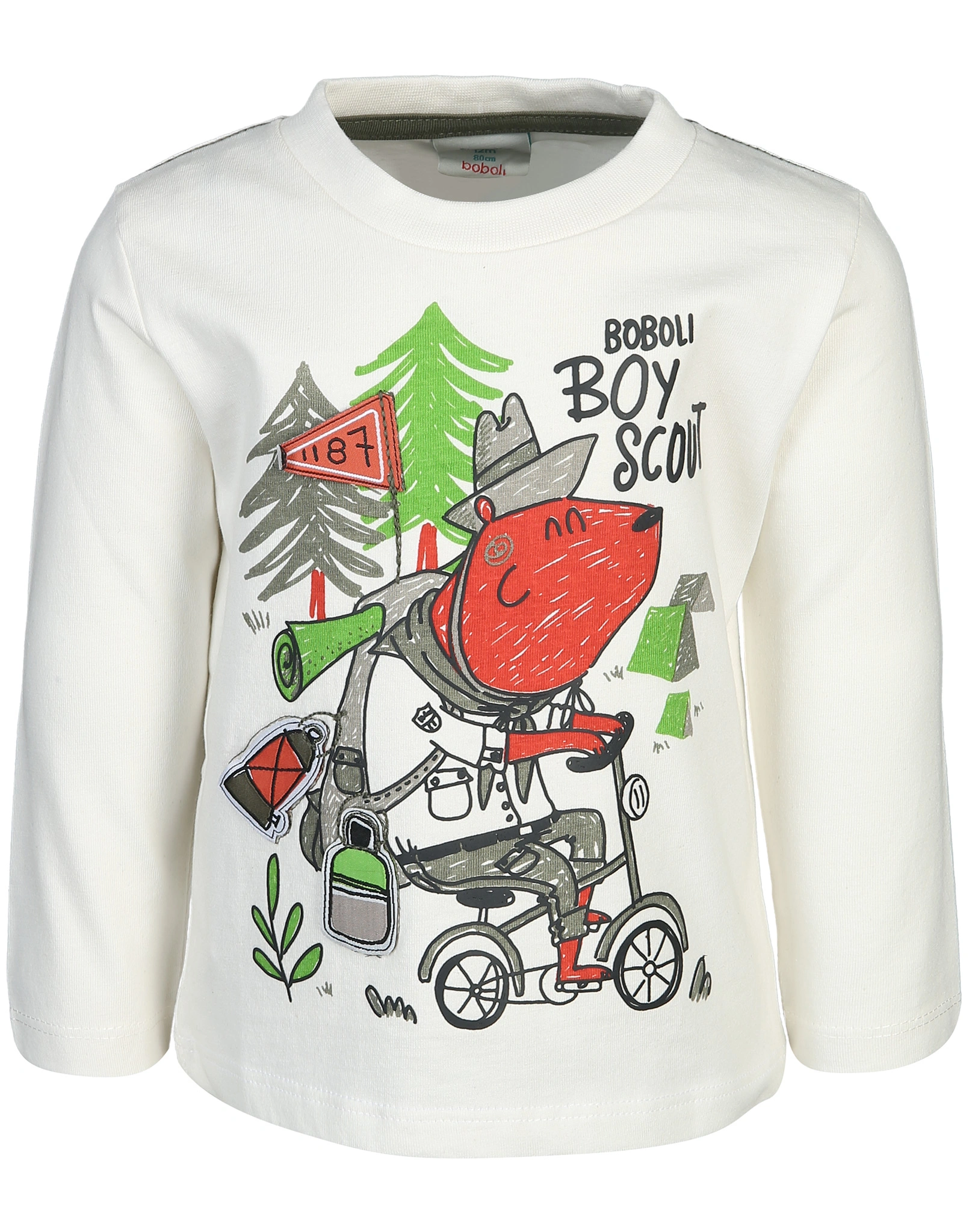 Langarmshirt WOODLAND in off white
