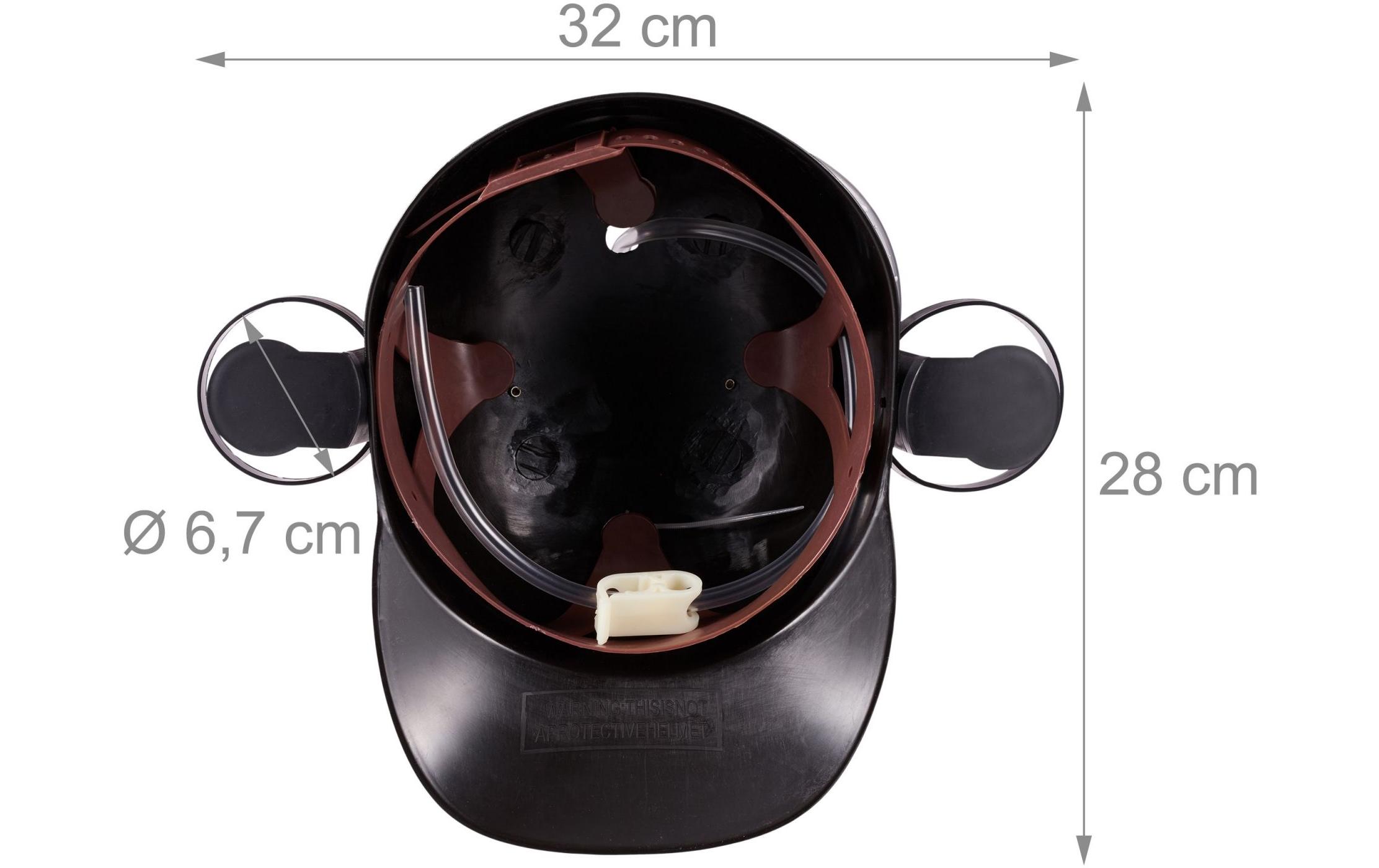 Partyaccessoire Trinkhelm Pirat 13 x 32 cm, SchwarzParty Bierhelm
