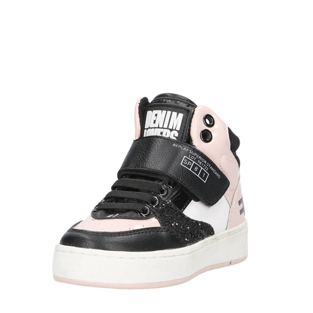 REPLAY Cobrasneakers zwart/roze