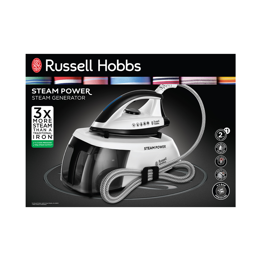 Russell Hobbs Steam Power Dampfbügelstation Schwarz