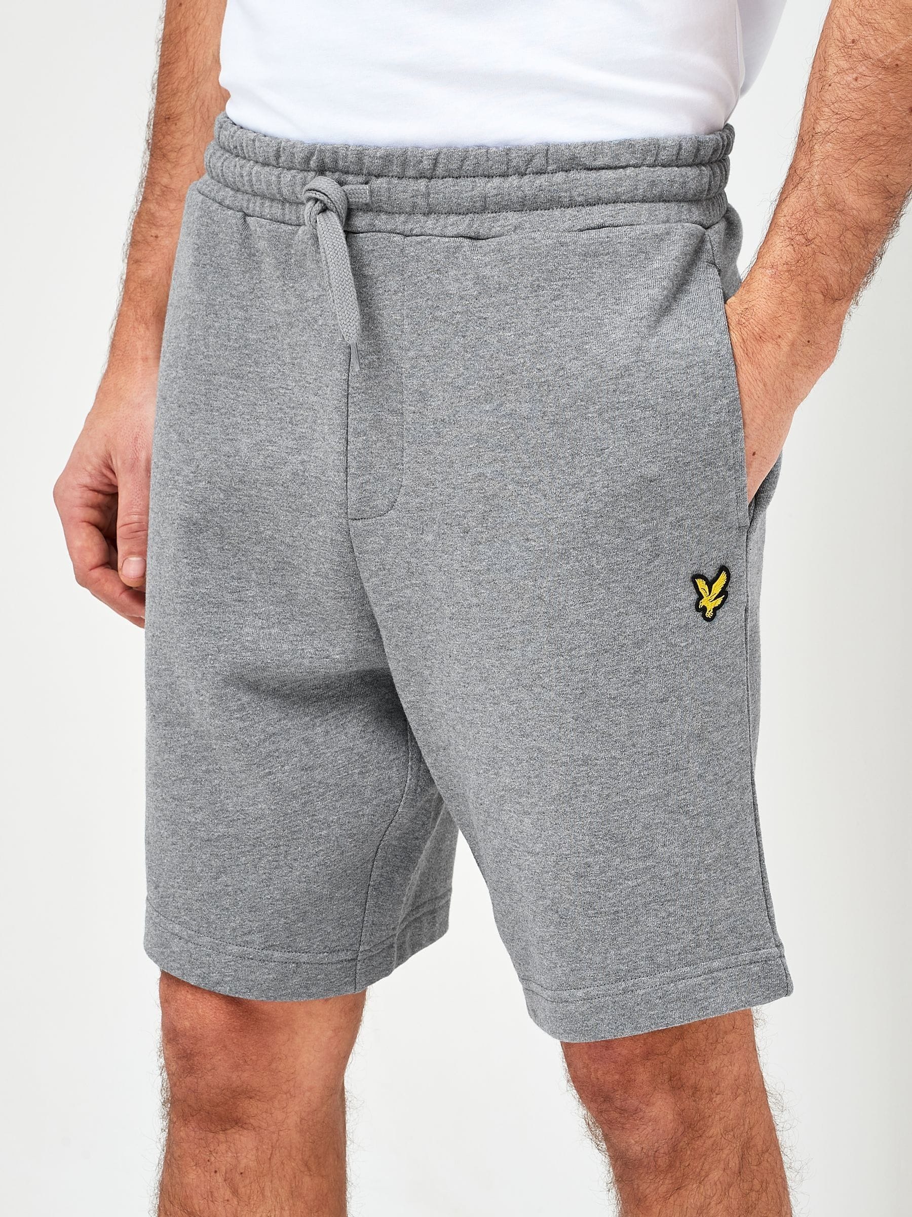 Grijs - Lyle & Scott - Jersey short van katoen