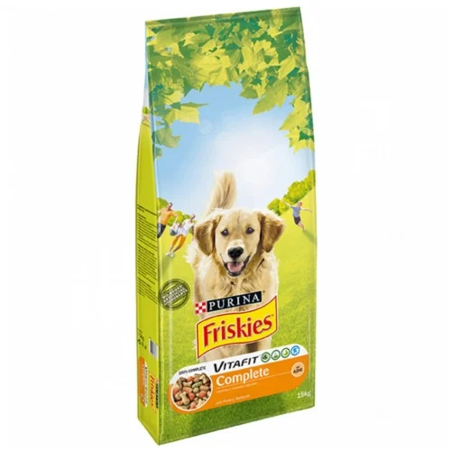 Ração para cães adultos Friskies com frango e vegetais