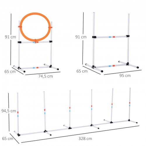 Conjunto de adestramento para cães branco/laranja