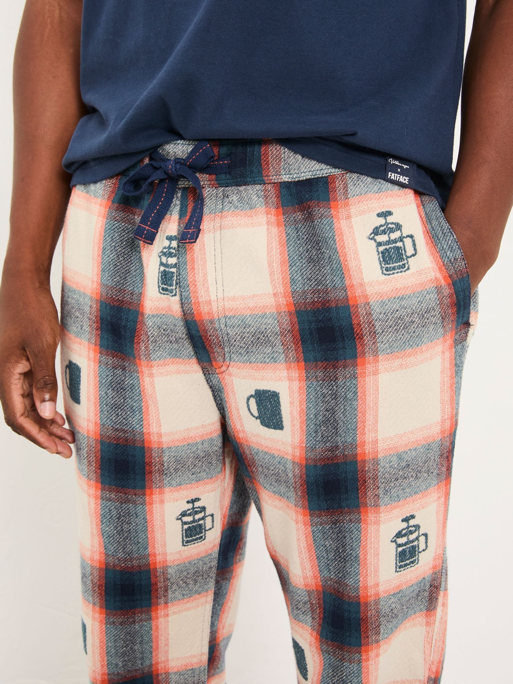 FatFace Coffee Jacquard Pyjama Bottoms