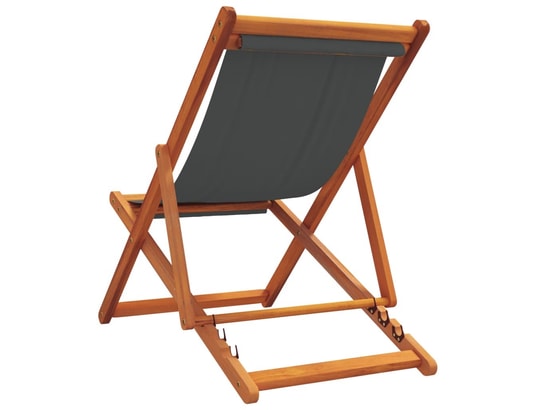 VIDAXL - Chilienne Chaises de plage pliables lot de 2 gris tissu