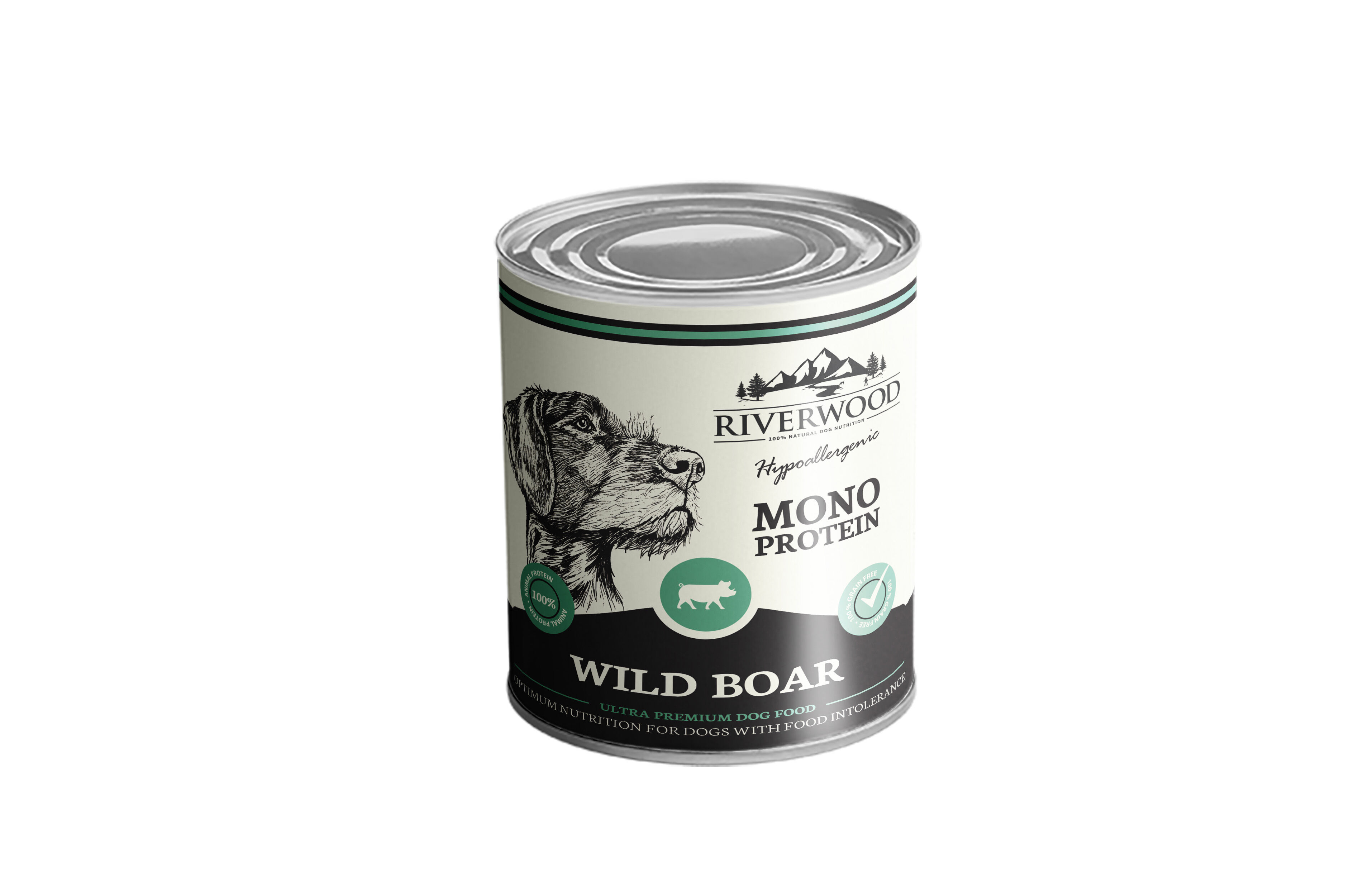 Riverwood Mono Proteïne - Hondenvoer - 400 Gram - Wild zwijn