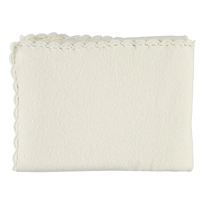 Camomile London Couverture en laine mérinos | Ivoire