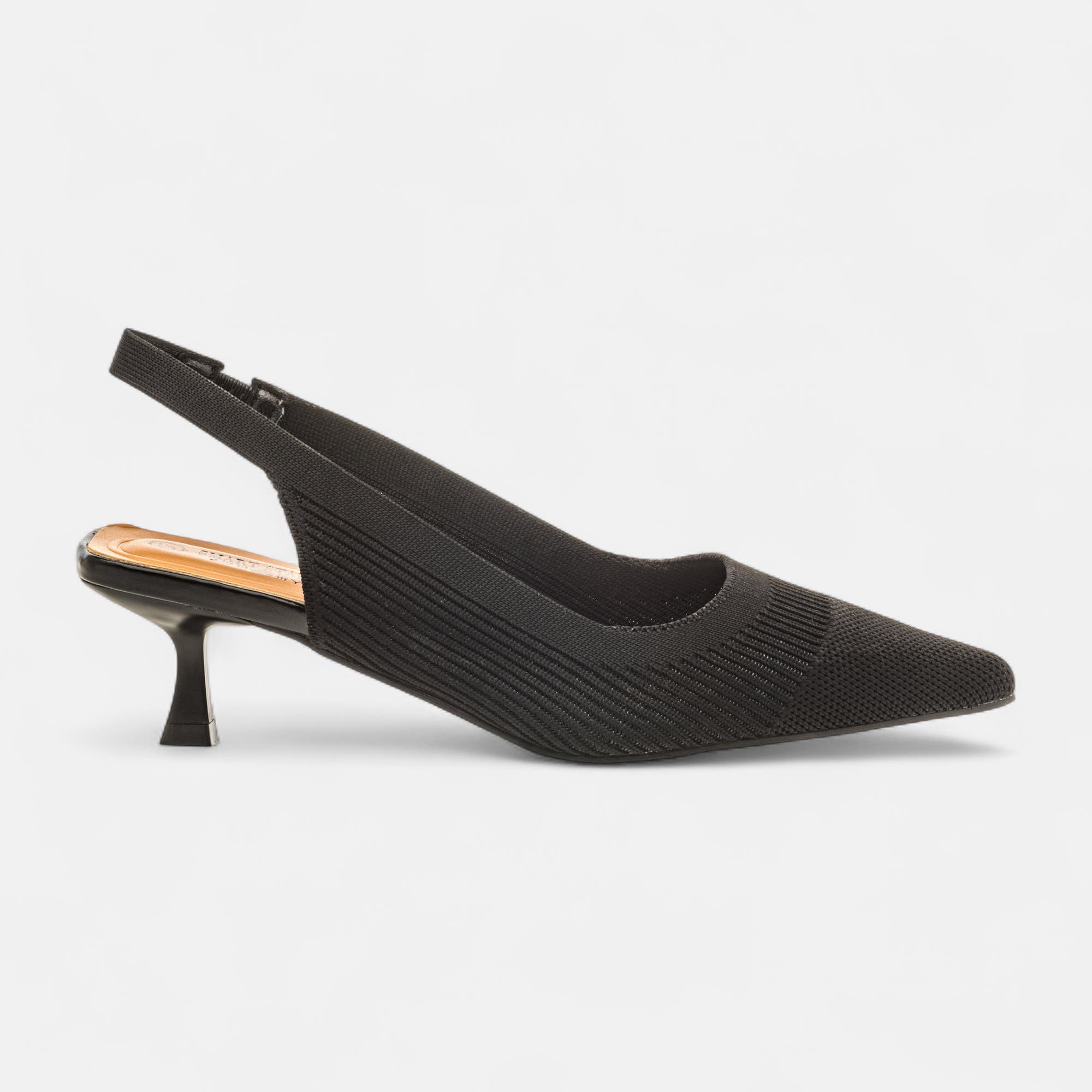 Escarpins avec bride arrière à talon Femme noir