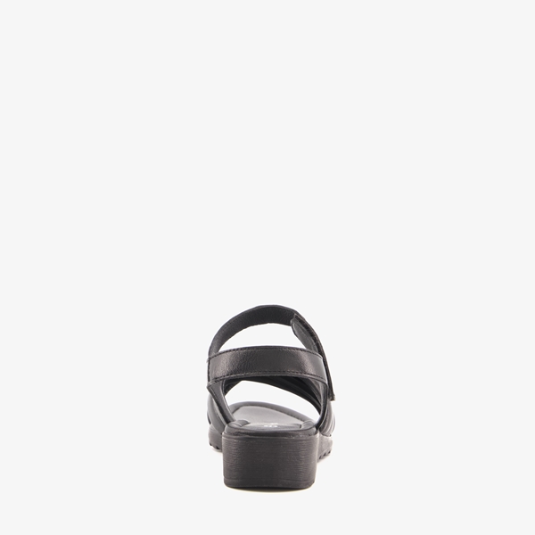 Harper leren dames sandalen zwart