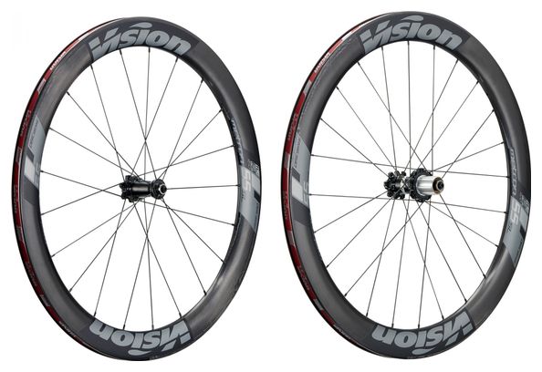 Paire de Roues Vision Metron 55 SL Disc Carbon | 12x100 - 12x142mm | 6 Trous