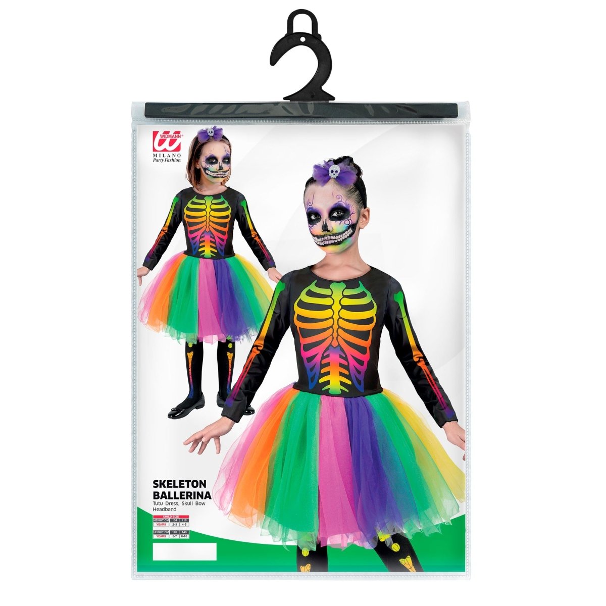 Halloween Jurk Gekleurd Skelet