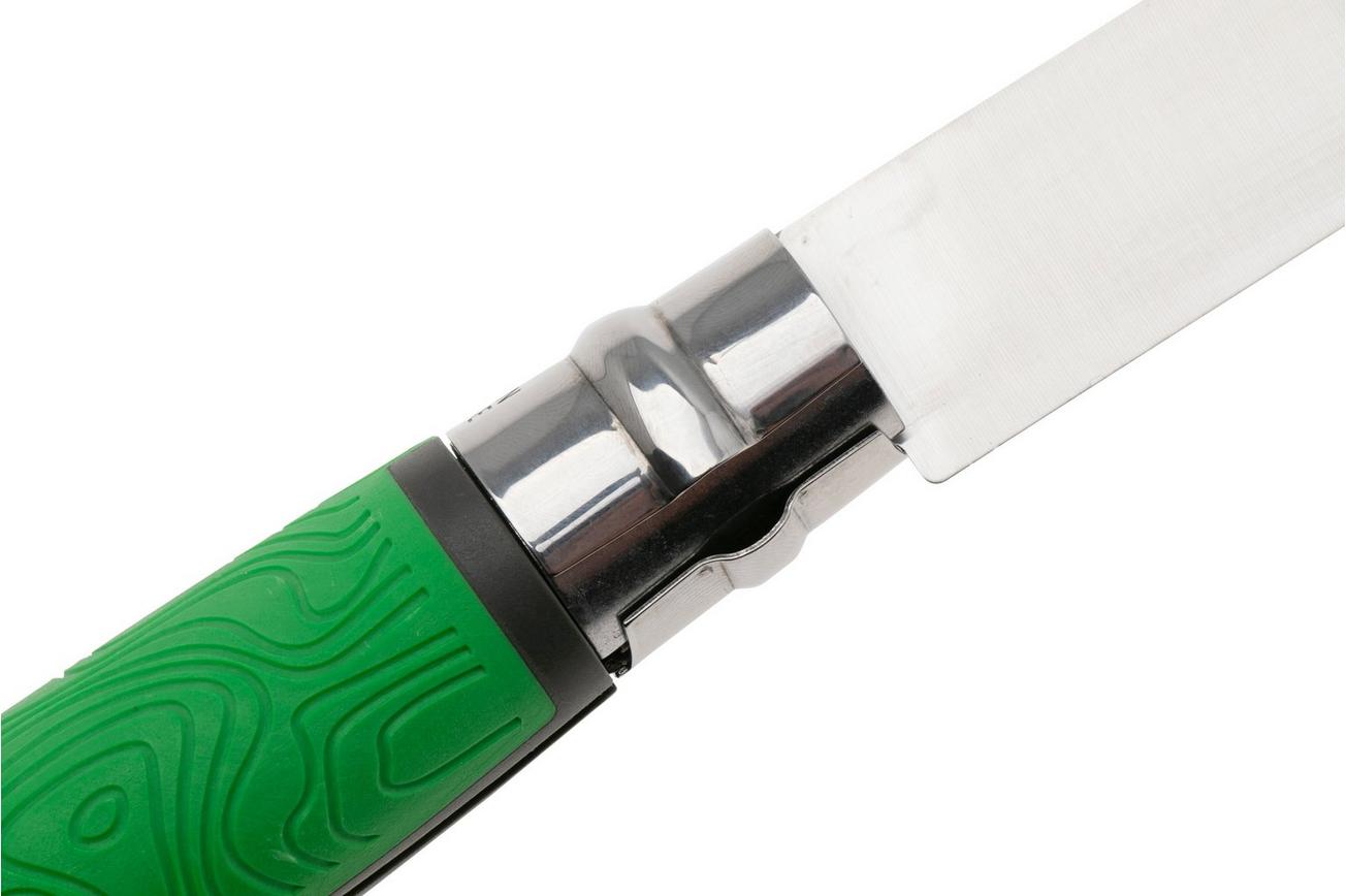 Opinel No. 12 Explore 002489 Green, bushcraft zakmes met tekentang