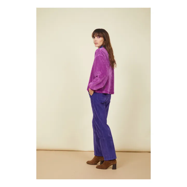 SMALLABLE BASICS Sweat Velours Femme Coton Bio | Rose fuschia