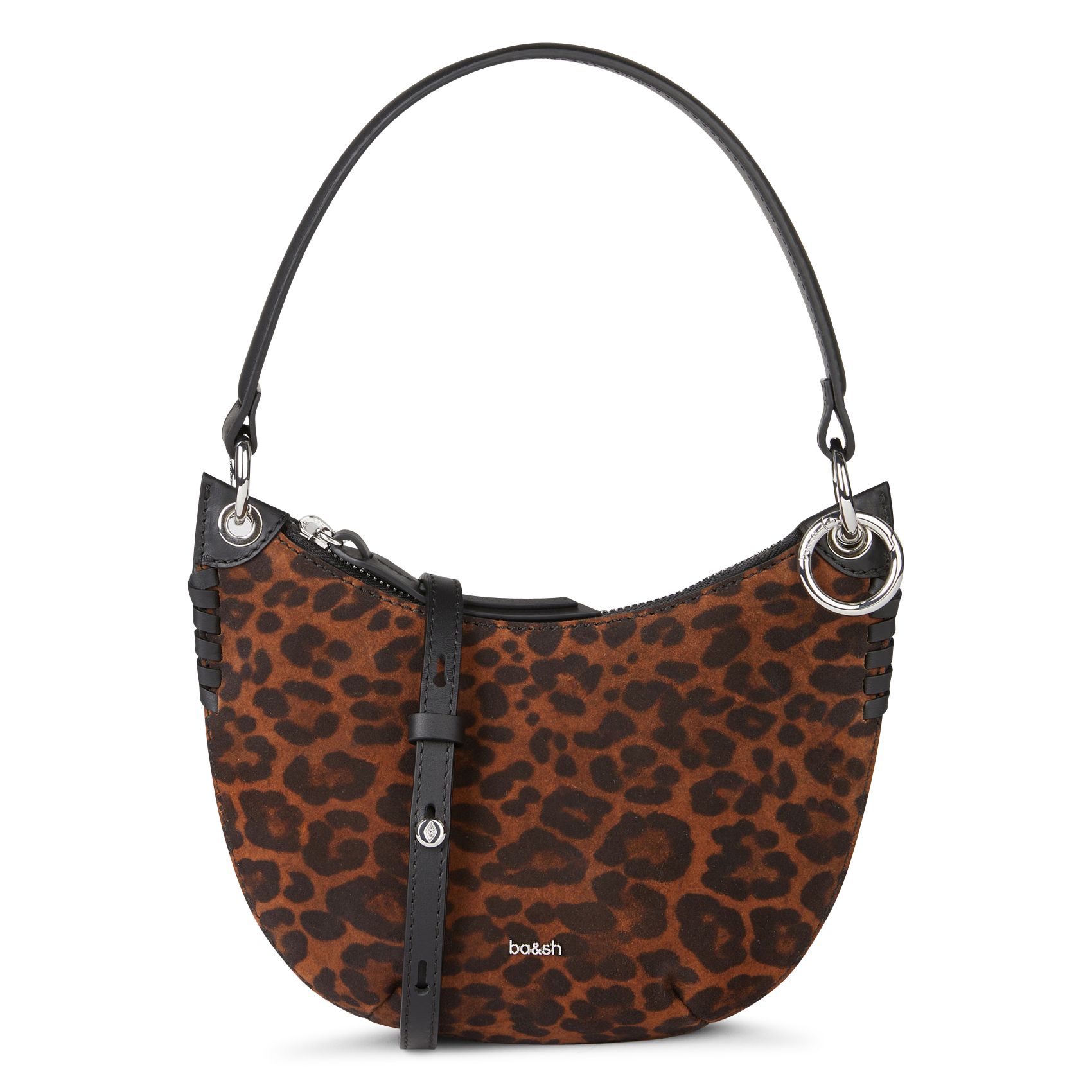 SWING - Sac à imprimé léopard en cuir | Marron