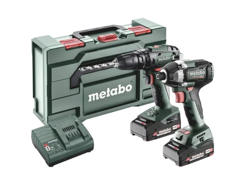 Metabo Combo-Set SB 18   SSD 18 LT 200 BL -Akkumulator slagboremaskine, akkumulator slagnøgle inkl. batteri, inkl. lader (685197000)