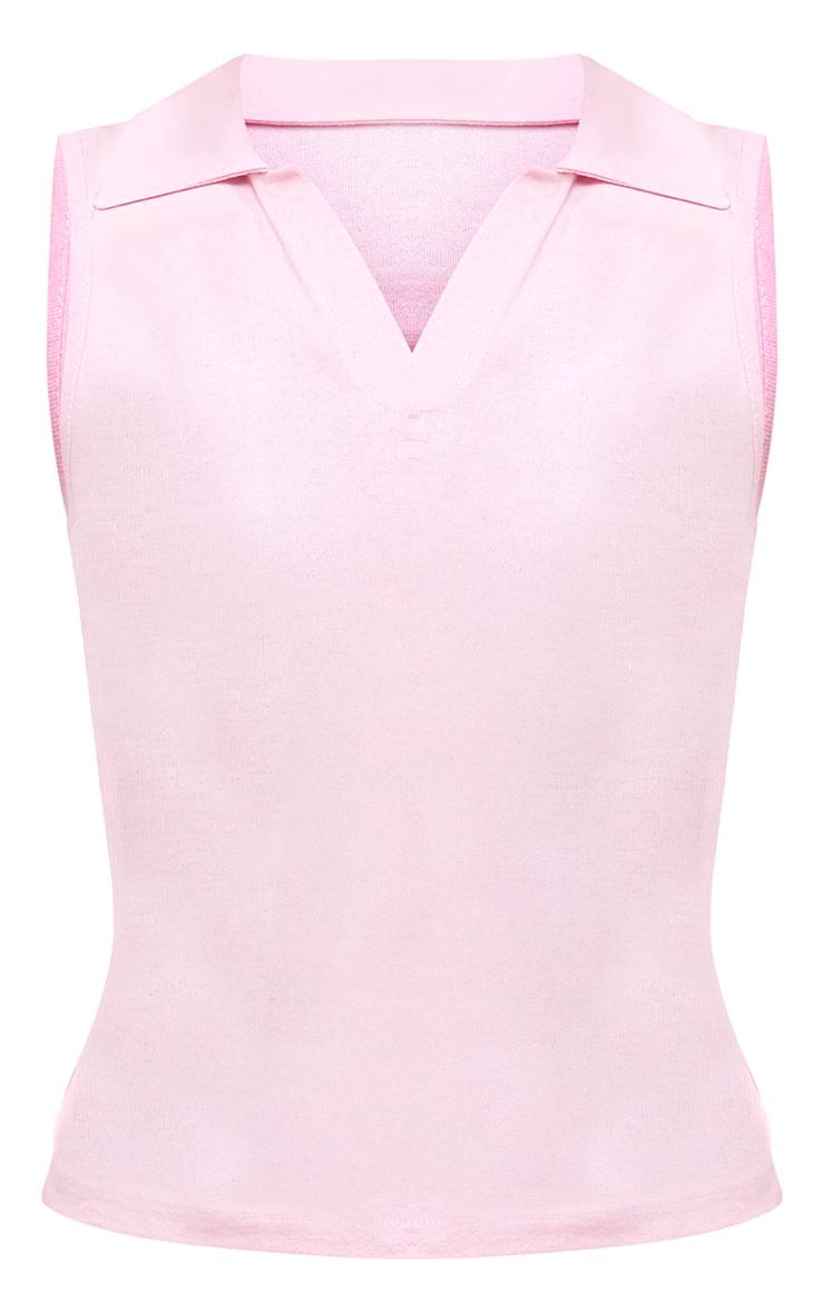 Rose Haut Sans Manches À Col