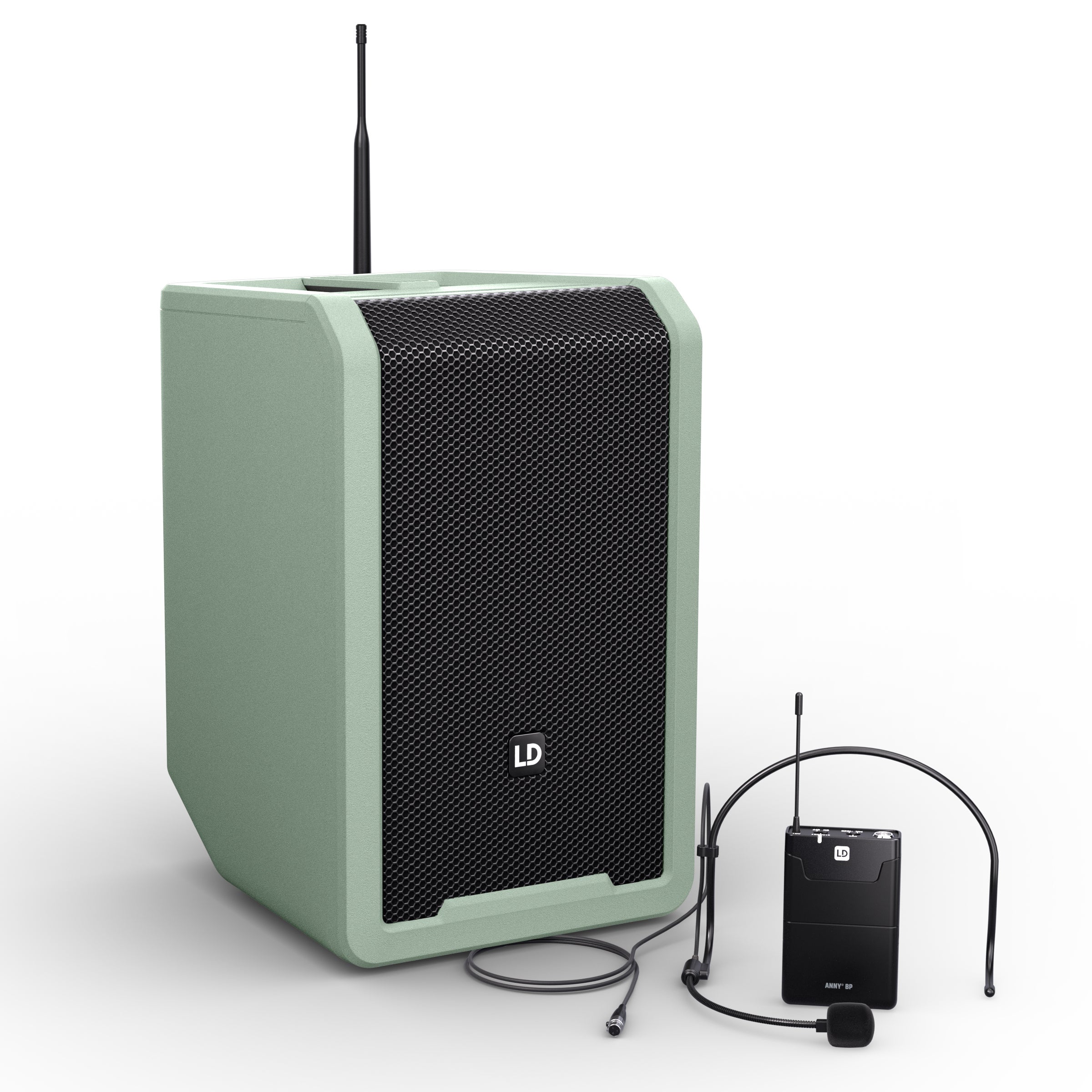 LD Systems ANNY 8 BPH B5 GN Adventure Green met headset 584-608 MHz