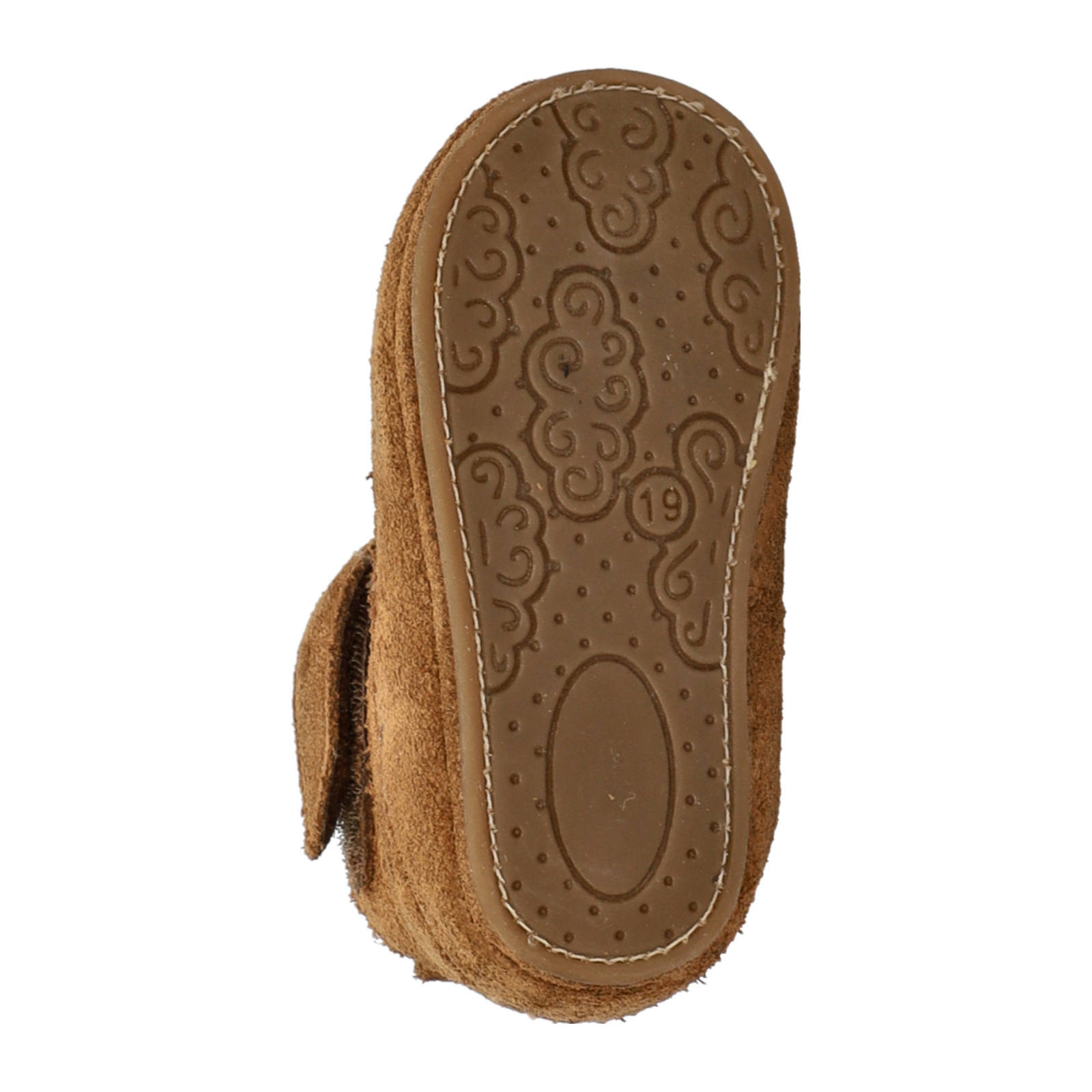 Nelson Kids suède baby schoenen cognac