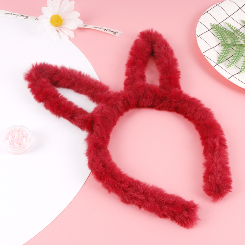 (9er Set) Plüsch Osterhasen Ohren Haarreif Fasnachts Kostüm Zubehör Motto Party Accessoire Bunny Foto Requisite - Assortiert