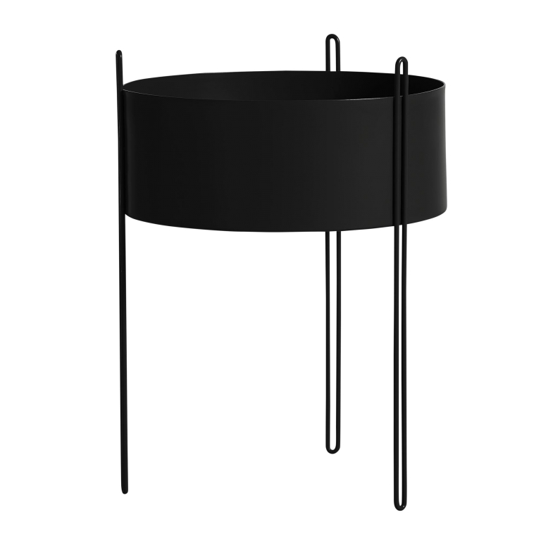 Woud Pidestall plantenbak large black