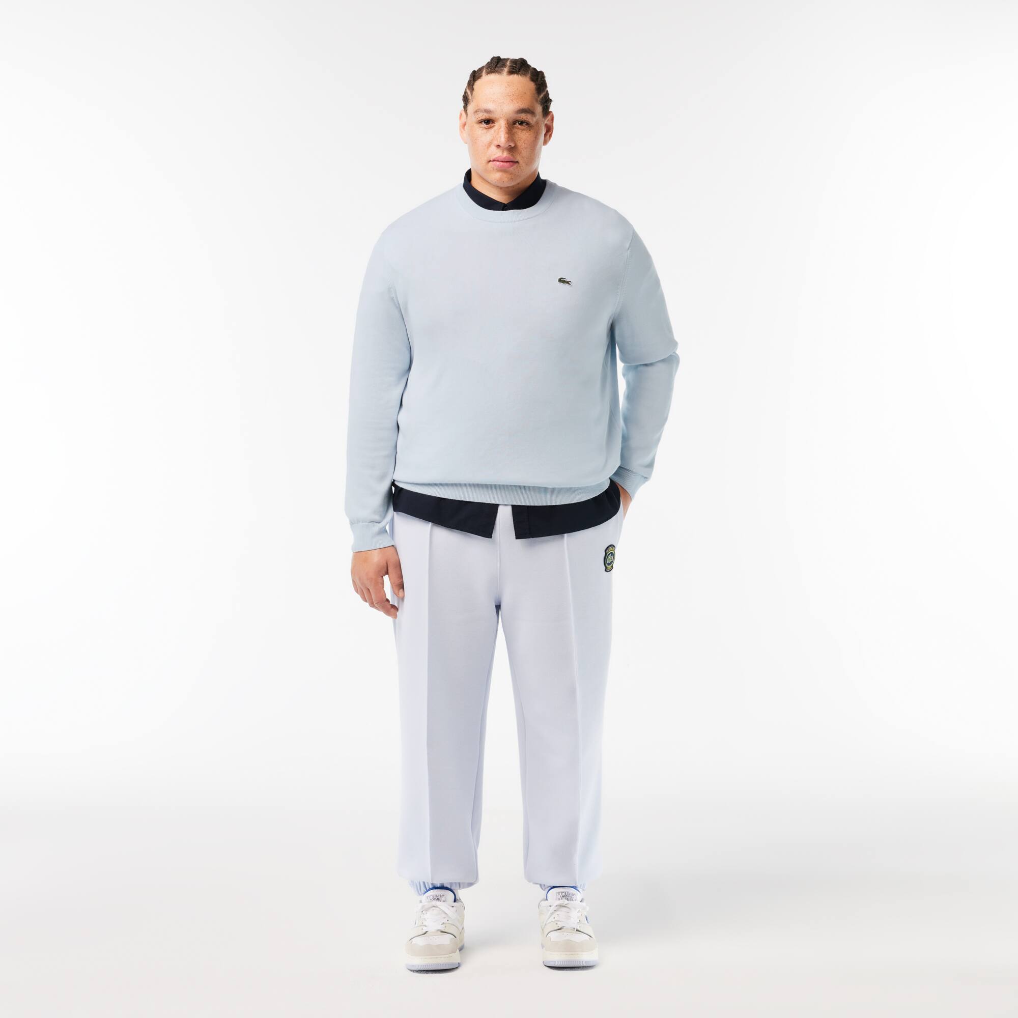 Herren Baumwollpullover Pullover - Blau - Lacoste - Herren