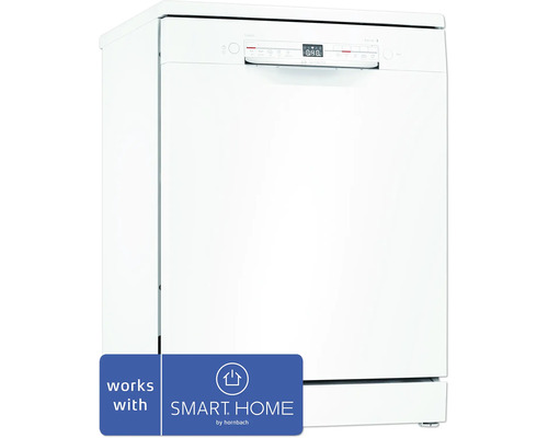 Bosch SMS2ITW33E vrijstaande vaatwasser, 60 x 84,5 x 60 cm, voor 12 couverts, 10,5 l inhoud, 48 dB(A) - Compatibel met SMART HOME van hornbach