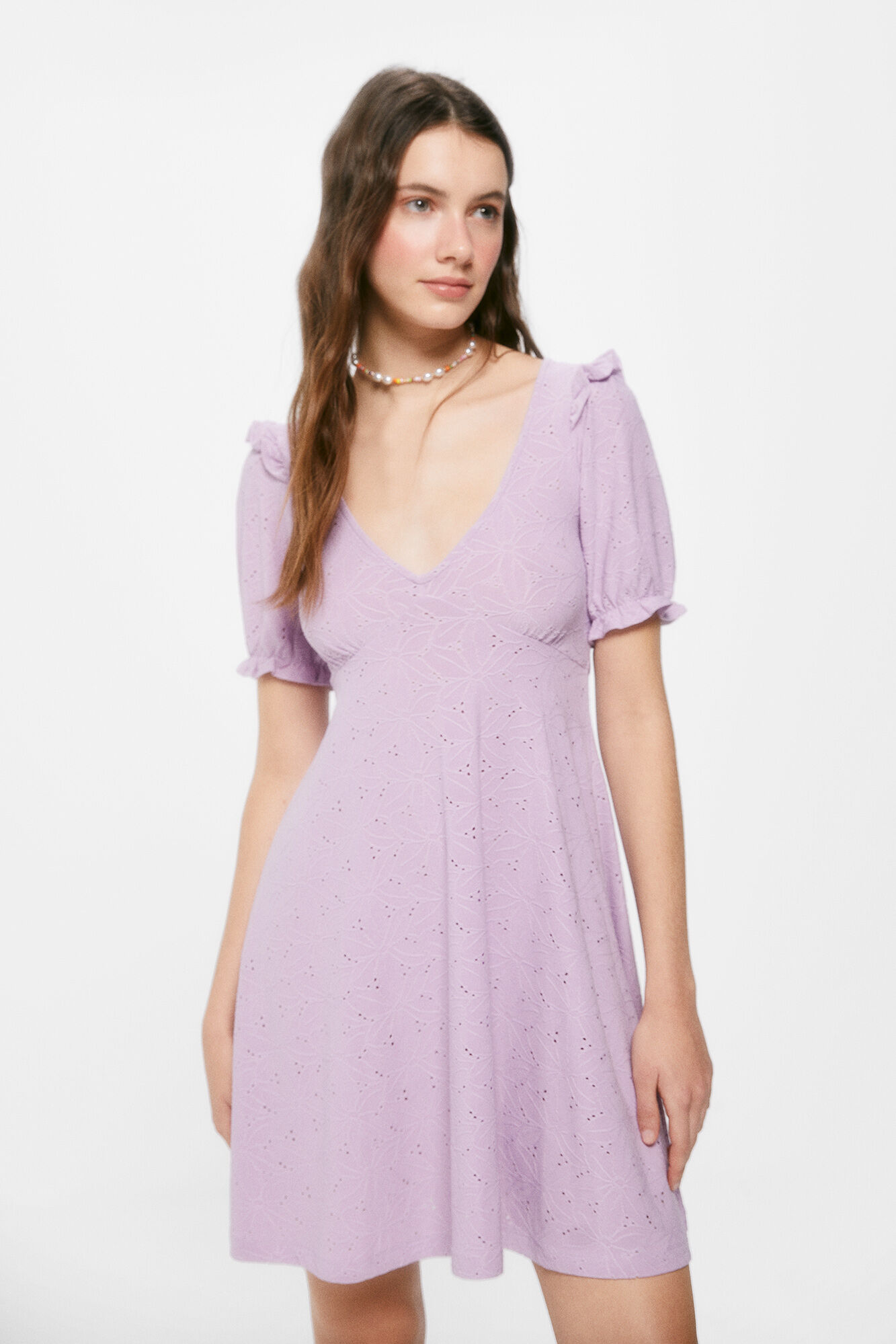 Vestido curto estruturado - Roxo