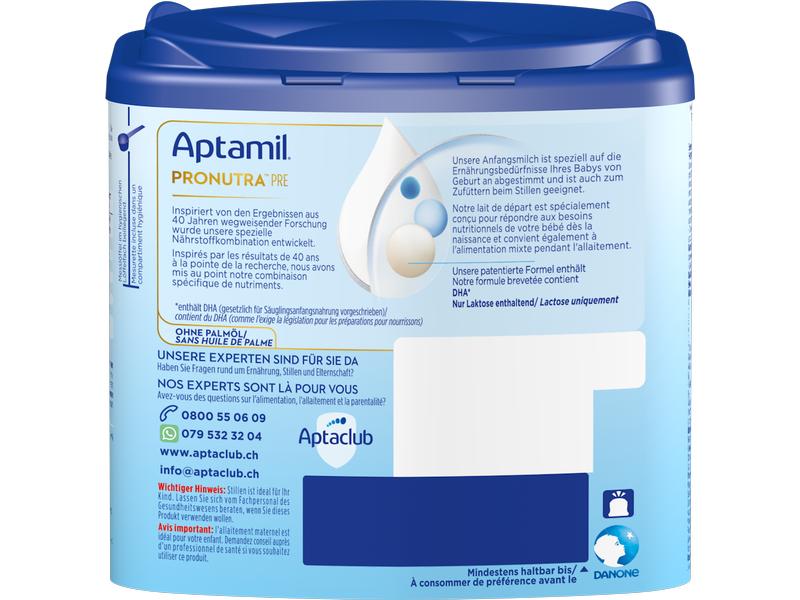 Aptamil Anfangsmilch Pronutra Pre 400 g Säuglingsmilchnahrung