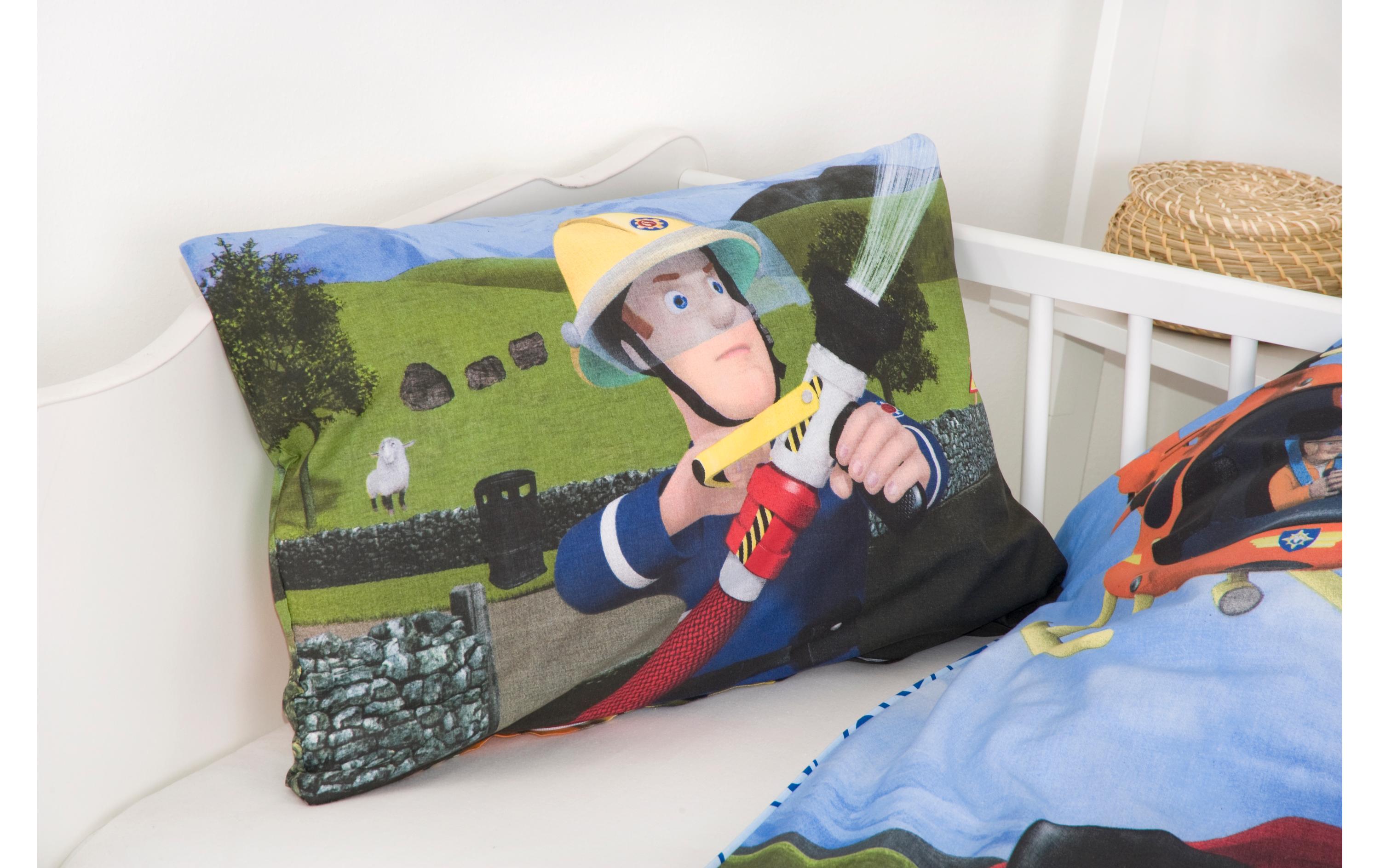 Kinderbettwäsche Feuerwehrmann Sam 100 x 135 cm + 40 x 60 cmBettwäsche für Kinder