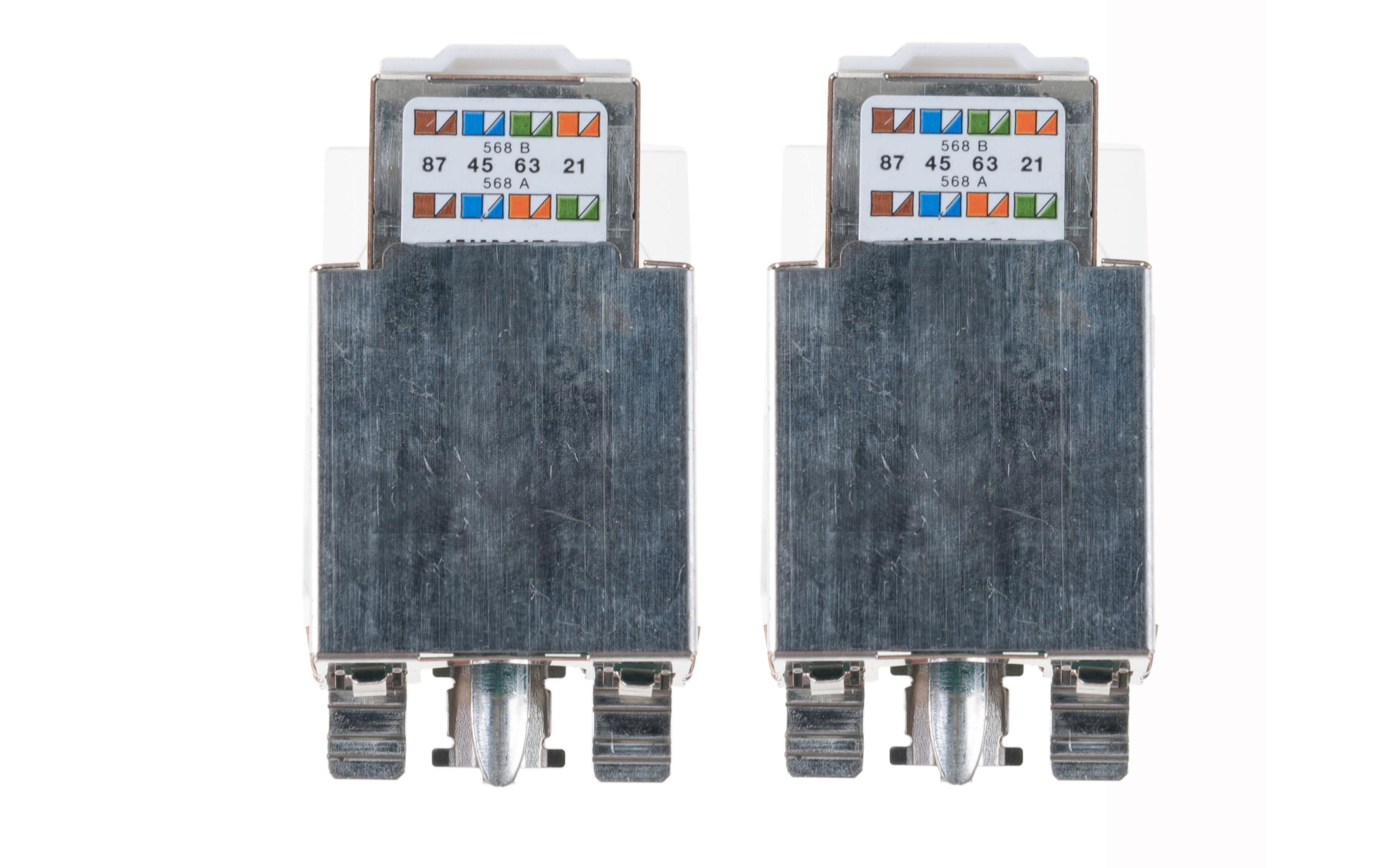 Netzwerkdose UP 2x RJ45 Kat. 5e geschirmtNetzwerkdose,