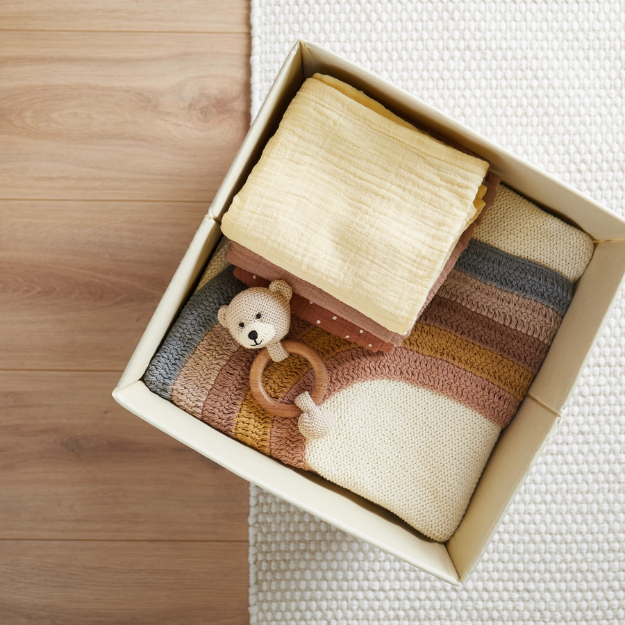 bieco Staubox Wal, Natur 32 cm