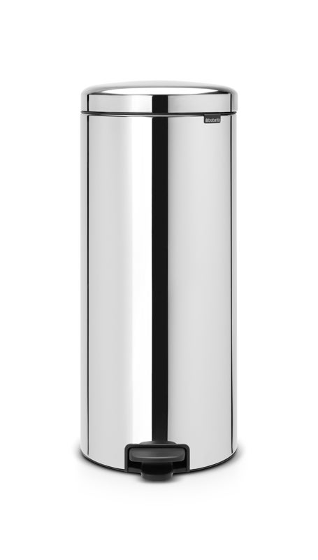 Brabantia Classic Pedaalemmer met Soft Closure, 30 Liter, HxBxD 67,9 x 29,3 x 38 cm, Metaal, Roestvrij Staal