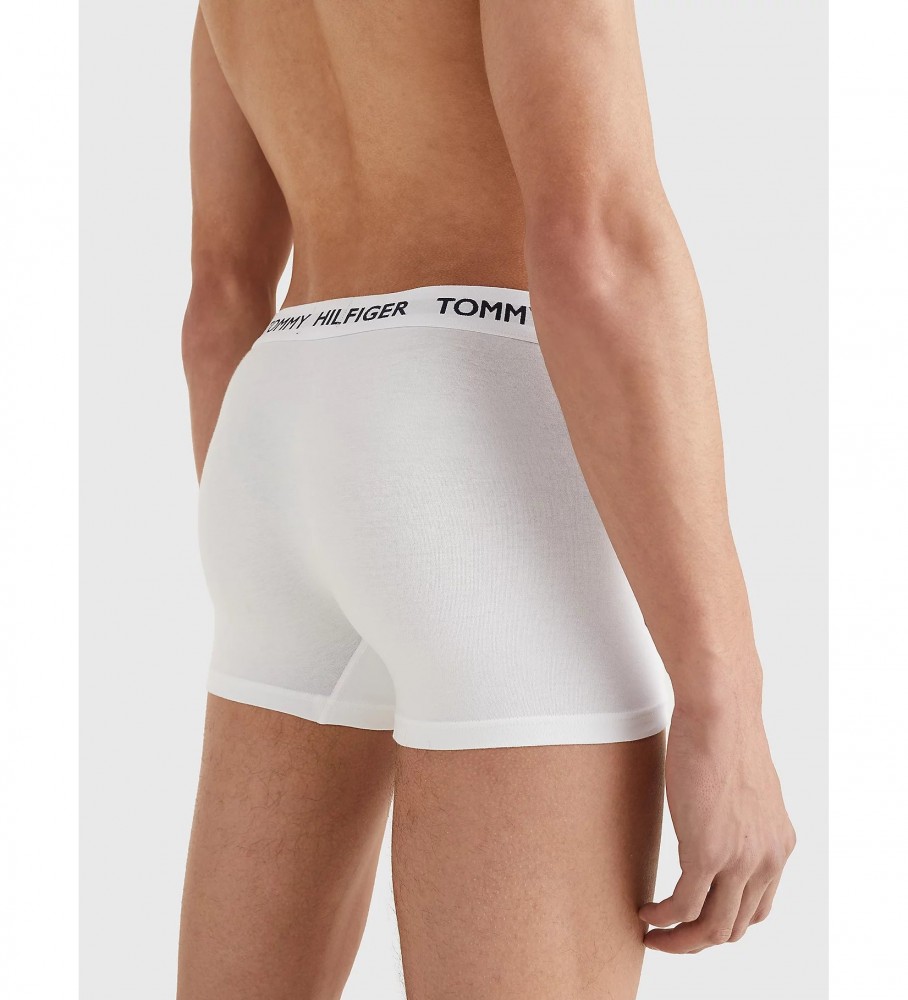 Cueca boxer Tommy Hilfiger com logo, tamanho 85, branca.