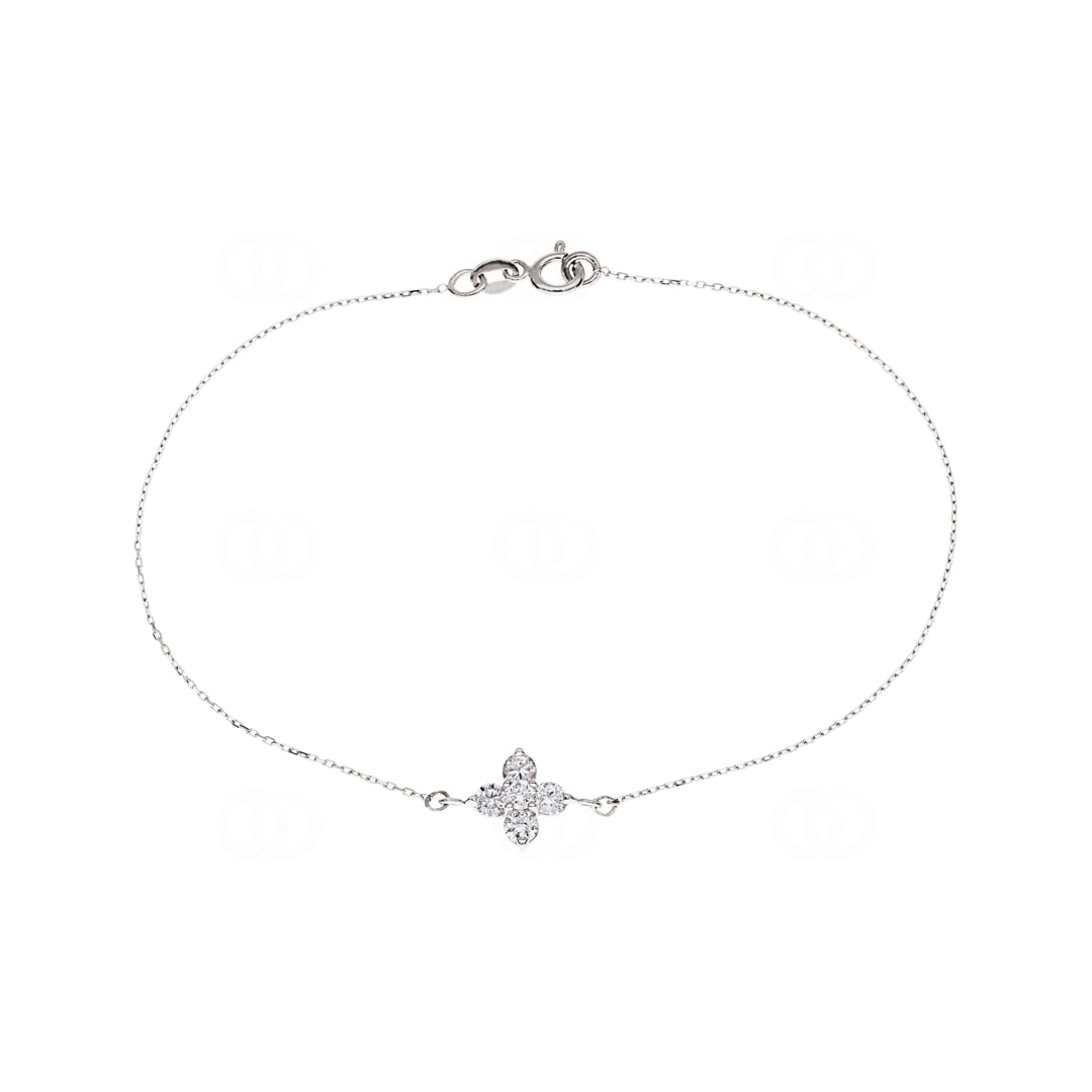 Armband 750/18 K Weissgold mit Diamanten 0.60 ct H/si