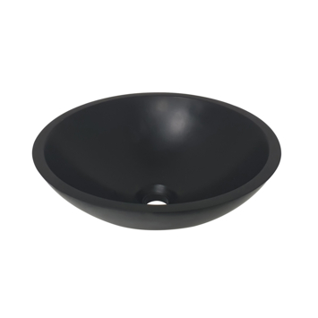 Marho Isla waskom rond 43 x 13 cm solid surface mat zwart